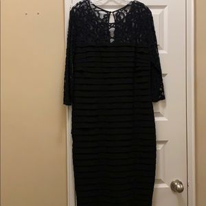 Adrianna Papell Black Cocktail Dress, Size 14